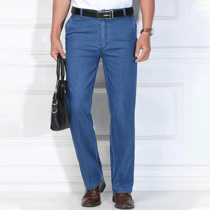 🙋‍♂️👖【Posebne ponude】Nove muške elastične prozračne traperice visokog struka