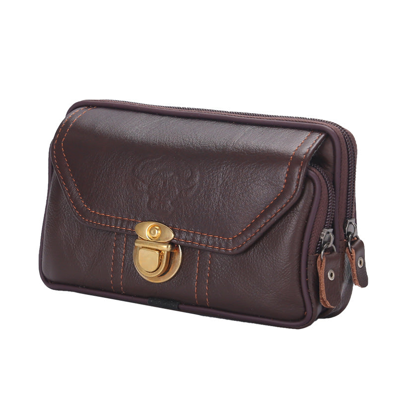 🔥😎Nova muška futrola za mobitel od kravlje kože s horizontalnim rezom i krznom punog zrna - 4190802