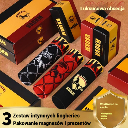 💥【1 zestaw 3 sztuk】🚹✅🔥Męska oddychająca bielizna z jedwabiu lodowego, wygodna bielizna, bezszwowa, duży rozmiar, modne nadruki