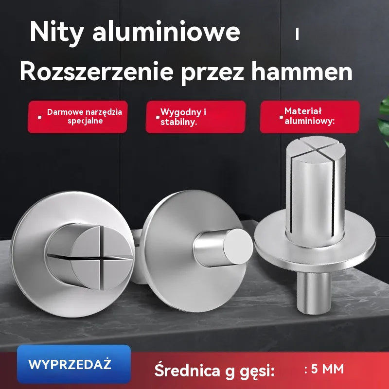 【500 SZT.】🔧 Nity aluminiowe z rozprężaniem młotkowym – szybkie i bezpieczne mocowanie bez wysiłku!🔩