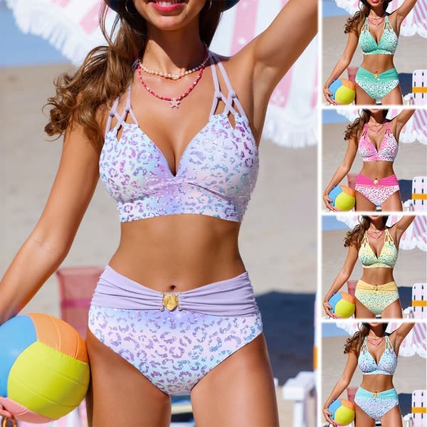 🔥【Ограничено време: 50% намаление!】🏖️🌊👙Нов моден бански от две части с градиентен принт