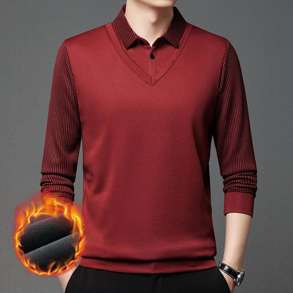 👔【M-4XL】Męska dwuczęściowa kurtka ze sztucznej skóry szenilowej z aksamitem i podszewką zapewniającą ciepło