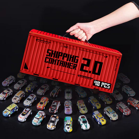 🎅Božićna rasprodaja - 50% popusta🎁 48 mini automobila na povlačenje s ugrađenom garažom