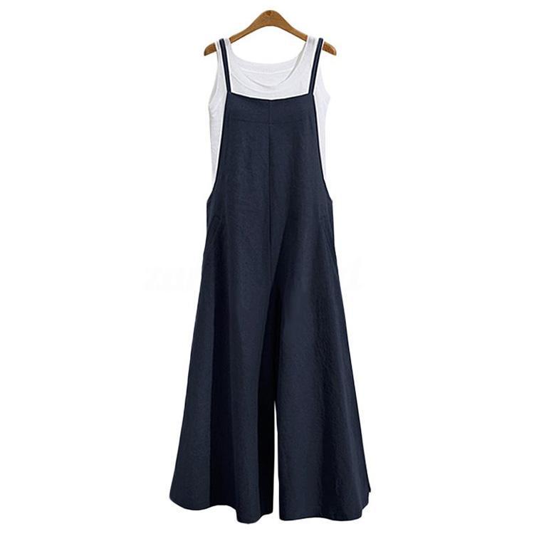 【S-5XL】 Семпъл и лек гащеризон, стилен гащеризон с широки крачоли