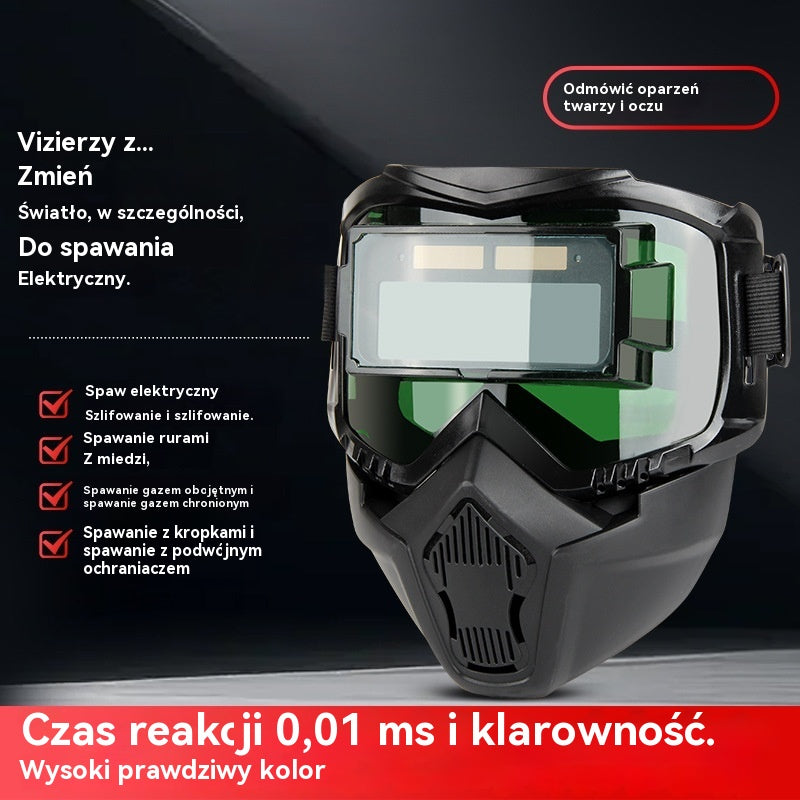 ⚡Automatycznie przyciemniany hełm spawalniczy zapewniający bezpieczeństwo oczu