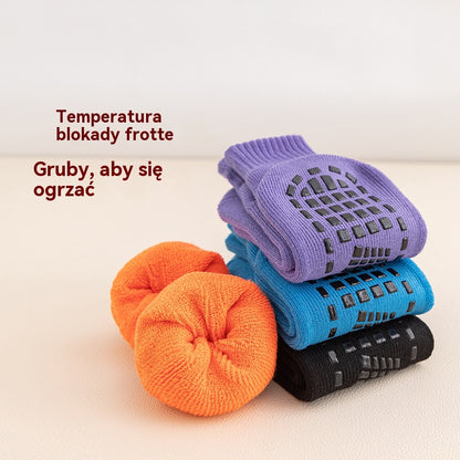 🧦🔥💥Kup 3, a 3 dostaniesz gratis🔥 Zimowe, antypoślizgowe skarpetki podłogowe, bardzo grube i ciepłe, bardzo gruba, wykonana z frotte, masuje podeszwy stóp