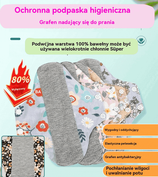 🌈Prane, antybakteryjne podpaski higieniczne z bawełny i grafenu