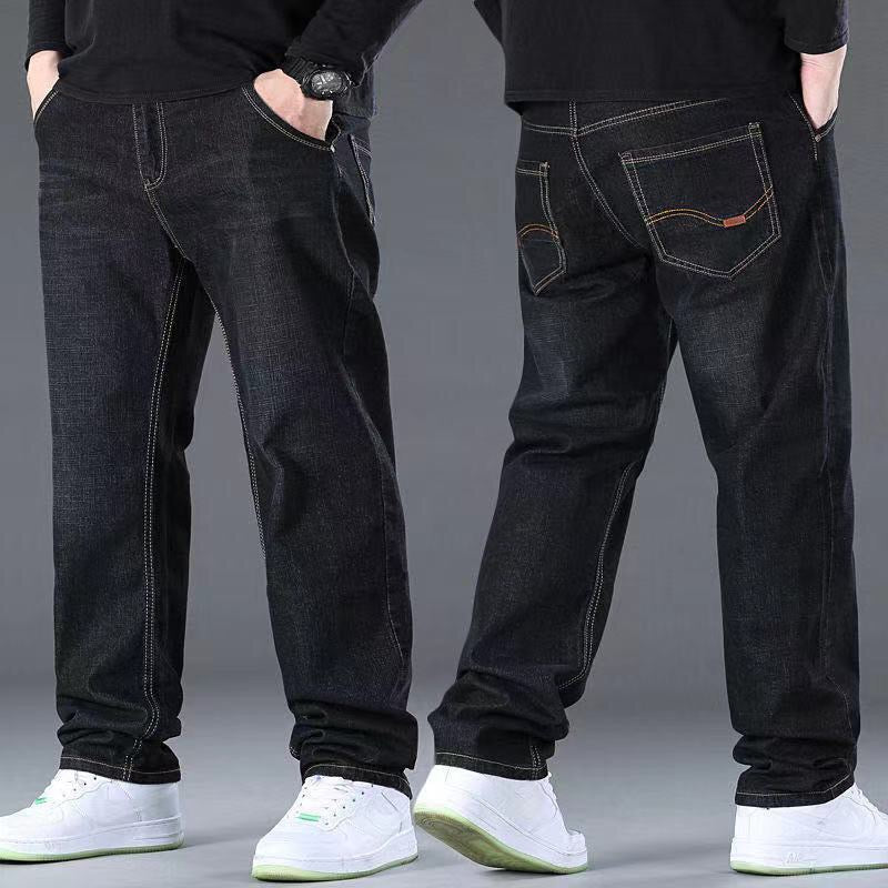 👖😎【50% popusta🔥】【S-10XL】😍 Muške rastezljive traperice veće veličine, ležerne široke ravne hlače, mogu se nositi do 160 kg ili više