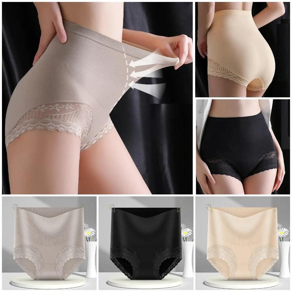 🙌【3 sztuki 99 zł】Majtki modelujące brzuch i podnoszące pośladki – miękkie, przewiewne, wysmuklają sylwetkę【M-2XL】