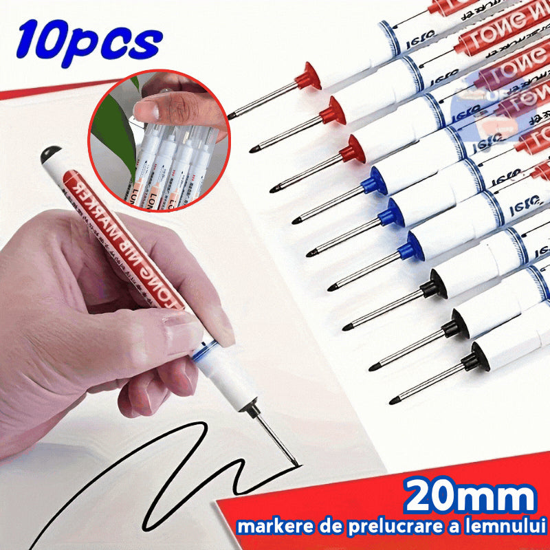 👍20 mm dugi marker s vrhom za duboke rupe, specijalni marker na bazi ulja za obradu drva, pogodan za keramiku, ugradnju u kupaonici, ukrasno pričvršćivanje i označavanje drva