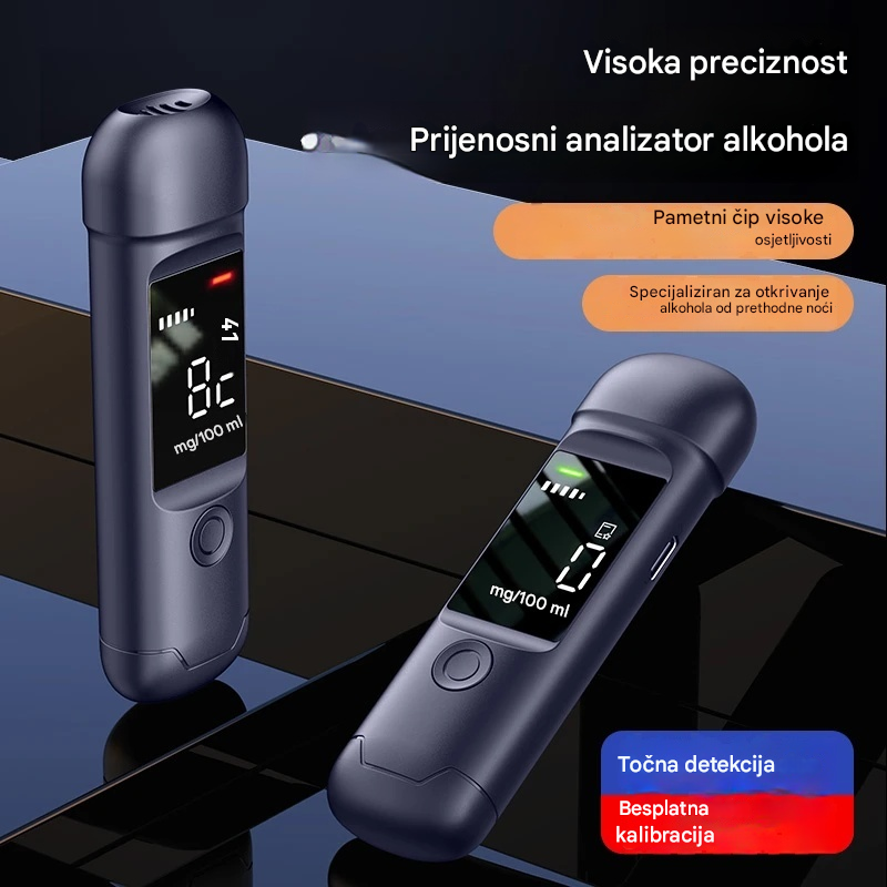 🍷 Visokoprecizni prijenosni mjerač alkohola – Izmjerite razinu prije vožnje