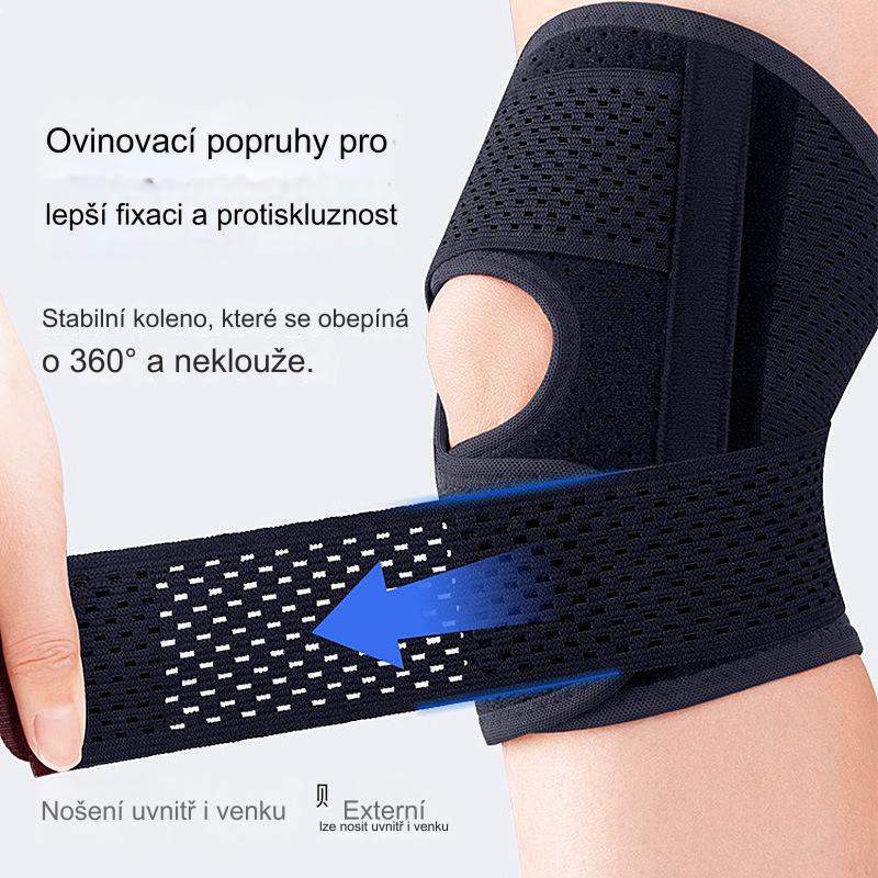 🦵 Dvojité pružinové chrániče kolien, vhodné na beh, cyklistiku, hranie lopty a iné športy