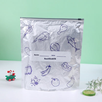 🧡【30 szt.】Wielokrotnego użytku aluminiowe torby do przechowywania z możliwością zamknięcia