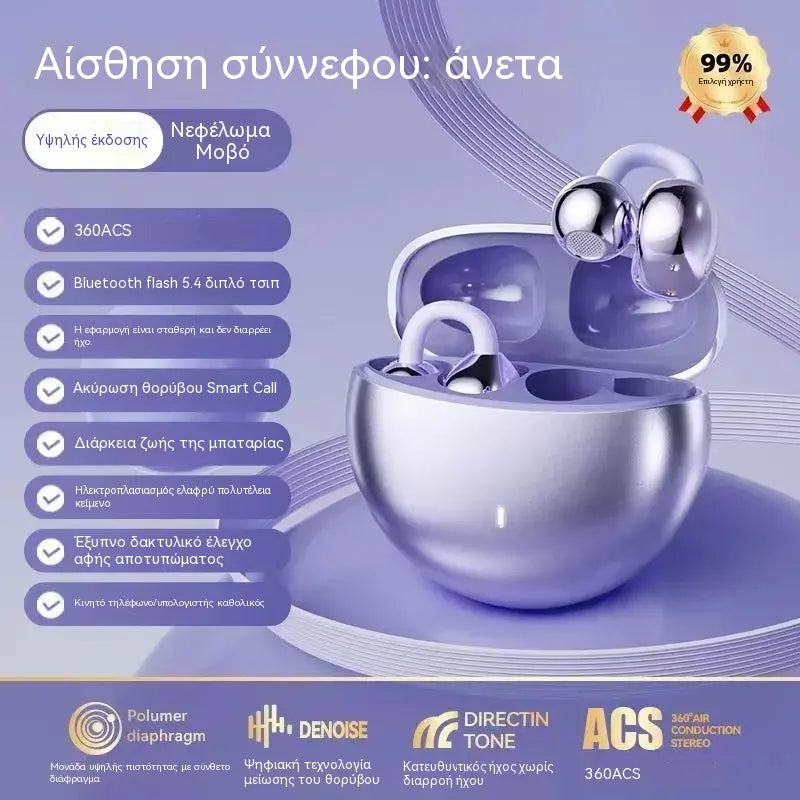 ⏳ Oferta ograniczona czasowo ⏰ Bezprzewodowe słuchawki z klipsem i technologią przewodzenia dźwięku przez kości – lekkie, bezprzewodowe, z redukcją hałasu