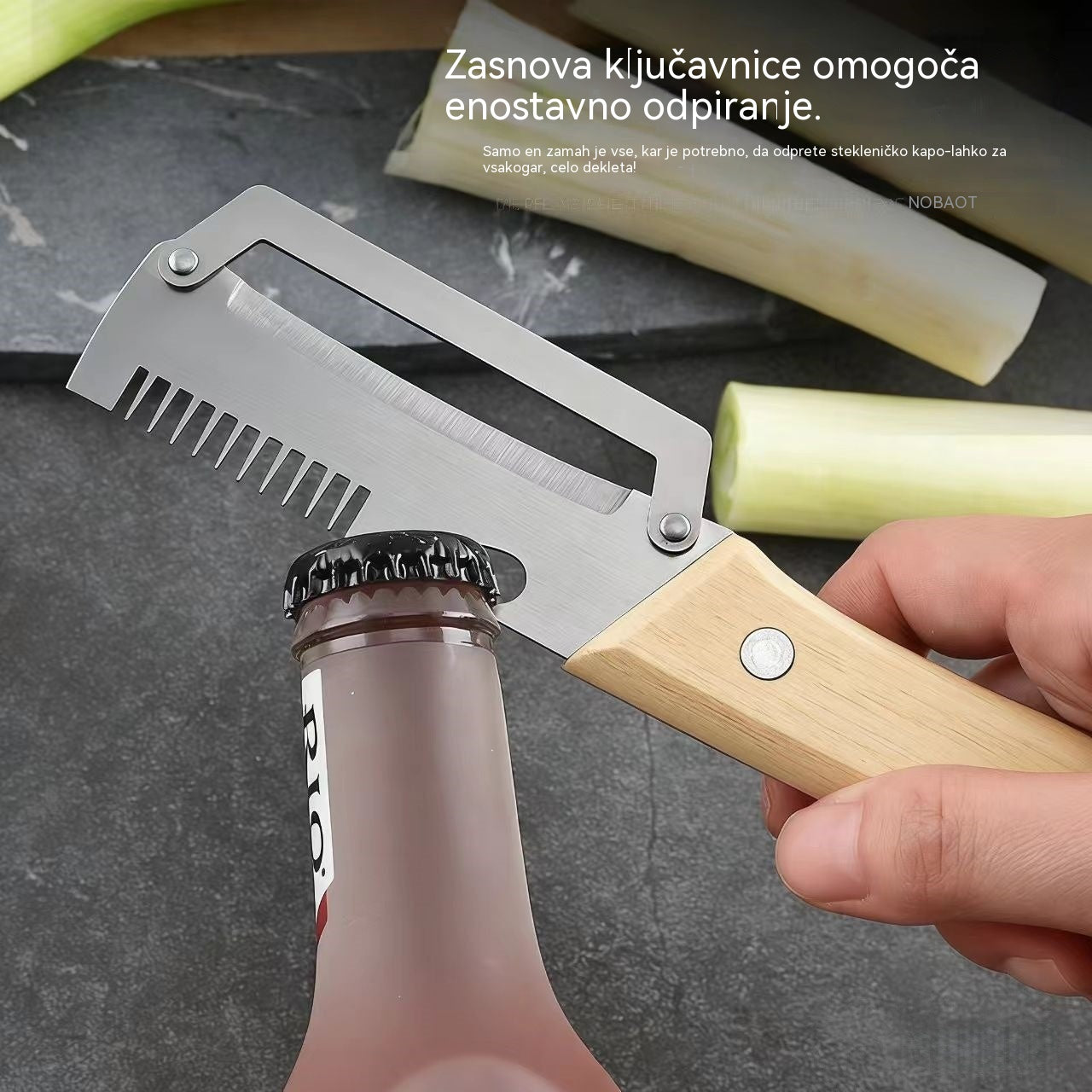 ✅【Kupi 1, prejmi 1 brezplačno】🧅🔪 Večnamenski kuhinjski lupilec 3 v 1: lupi, reže in odpira pokrovčke steklenic! 🔥